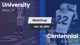 Matchup: University High vs. Centennial  2019