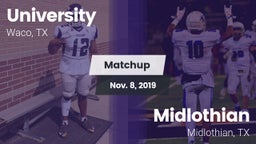 Matchup: University High vs. Midlothian  2019