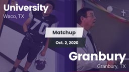 Matchup: University High vs. Granbury  2020
