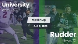 Matchup: University High vs. Rudder  2020