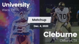 Matchup: University High vs. Cleburne  2020