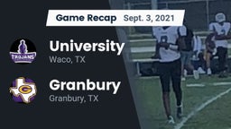 Recap: University  vs. Granbury  2021