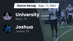 Recap: University  vs. Joshua  2021