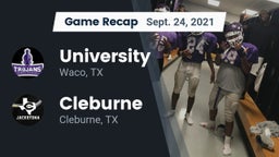 Recap: University  vs. Cleburne  2021