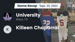 Recap: University  vs. Killeen Chaparral 2022
