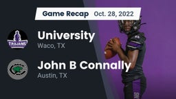 Recap: University  vs. John B Connally  2022