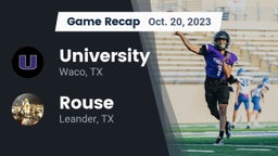 Recap: University  vs. Rouse  2023