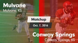 Matchup: Mulvane  vs. Conway Springs  2016