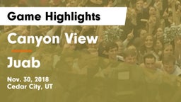 Canyon View  vs Juab  Game Highlights - Nov. 30, 2018