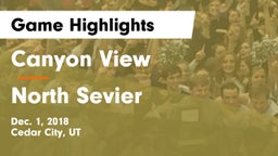 Canyon View  vs North Sevier  Game Highlights - Dec. 1, 2018