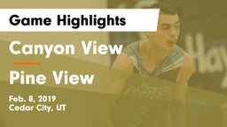Canyon View  vs Pine View  Game Highlights - Feb. 8, 2019
