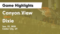 Canyon View  vs Dixie  Game Highlights - Jan. 23, 2020