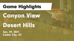 Canyon View  vs Desert Hills  Game Highlights - Jan. 29, 2021