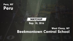 Matchup: Peru  vs. Beekmantown Central School 2016