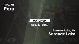 Matchup: Peru  vs. Saranac Lake  2016