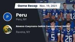Recap: Peru  vs. Ravena-Coeymans-Selkirk Central School District 2021