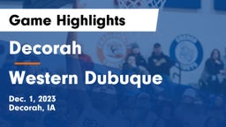 Decorah  vs Western Dubuque  Game Highlights - Dec. 1, 2023