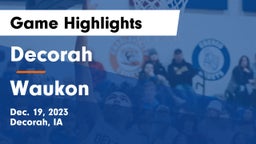 Decorah  vs Waukon  Game Highlights - Dec. 19, 2023