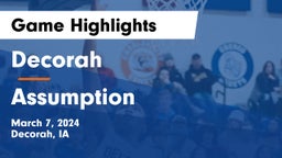 Decorah  vs Assumption  Game Highlights - March 7, 2024