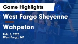 West Fargo Sheyenne  vs Wahpeton  Game Highlights - Feb. 8, 2020