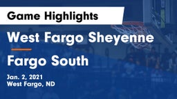 West Fargo Sheyenne  vs Fargo South  Game Highlights - Jan. 2, 2021