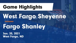 West Fargo Sheyenne  vs Fargo Shanley  Game Highlights - Jan. 20, 2021