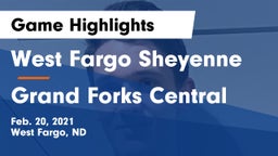 West Fargo Sheyenne  vs Grand Forks Central  Game Highlights - Feb. 20, 2021