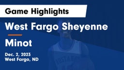 West Fargo Sheyenne  vs Minot  Game Highlights - Dec. 2, 2023