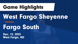 West Fargo Sheyenne  vs Fargo South  Game Highlights - Dec. 12, 2023