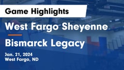 West Fargo Sheyenne  vs Bismarck Legacy  Game Highlights - Jan. 21, 2024