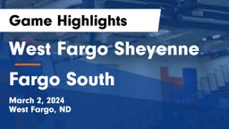 West Fargo Sheyenne  vs Fargo South  Game Highlights - March 2, 2024