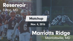 Matchup: Reservoir High vs. Marriotts Ridge  2016