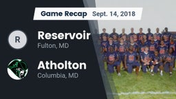 Recap: Reservoir  vs. Atholton  2018