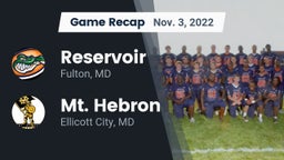 Recap: Reservoir  vs. Mt. Hebron  2022
