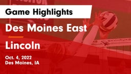 Des Moines East  vs Lincoln  Game Highlights - Oct. 4, 2022