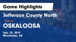 Jefferson County North  vs OSKALOOSA  Game Highlights - Feb. 25, 2019