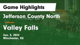 Jefferson County North  vs Valley Falls Game Highlights - Jan. 5, 2024