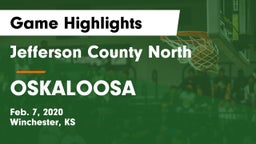 Jefferson County North  vs OSKALOOSA  Game Highlights - Feb. 7, 2020