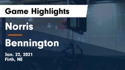 Norris  vs Bennington  Game Highlights - Jan. 22, 2021