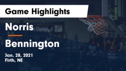 Norris  vs Bennington  Game Highlights - Jan. 28, 2021
