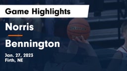 Norris  vs Bennington  Game Highlights - Jan. 27, 2023