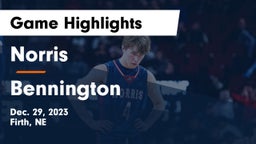 Norris  vs Bennington  Game Highlights - Dec. 29, 2023