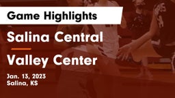 Salina Central  vs Valley Center  Game Highlights - Jan. 13, 2023