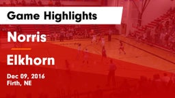 Norris vs Elkhorn  Game Highlights - Dec 09, 2016