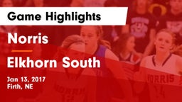 Norris vs Elkhorn South  Game Highlights - Jan 13, 2017