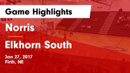 Norris vs Elkhorn South Game Highlights - Jan 27, 2017