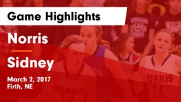 Norris vs Sidney  Game Highlights - March 2, 2017