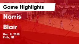 Norris  vs Blair  Game Highlights - Dec. 8, 2018