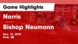 Norris  vs Bishop Neumann  Game Highlights - Dec. 13, 2018