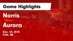 Norris  vs Aurora  Game Highlights - Dec. 18, 2018